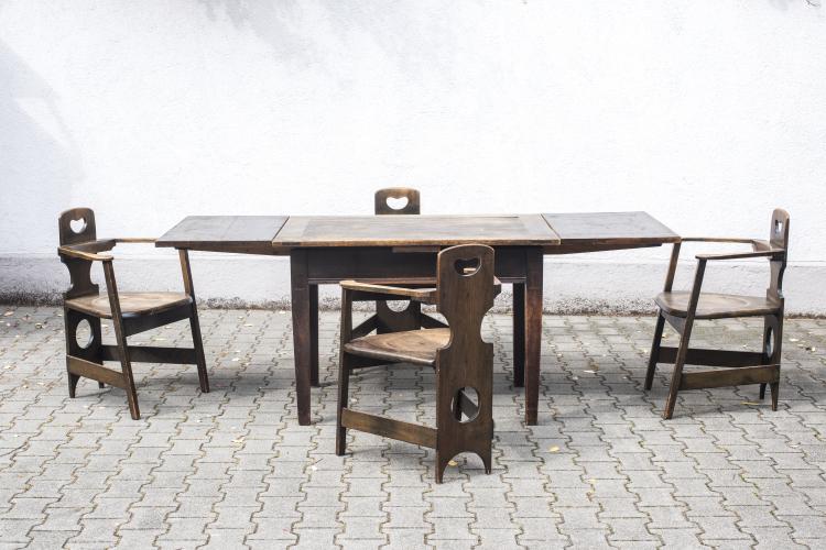 Bild 4 zu Objekt, Table and four armchairs, 1900, Richard Riemerschmid, Fleischauer, J., S&ouml;hne, N&uuml;rnberg, 135 614