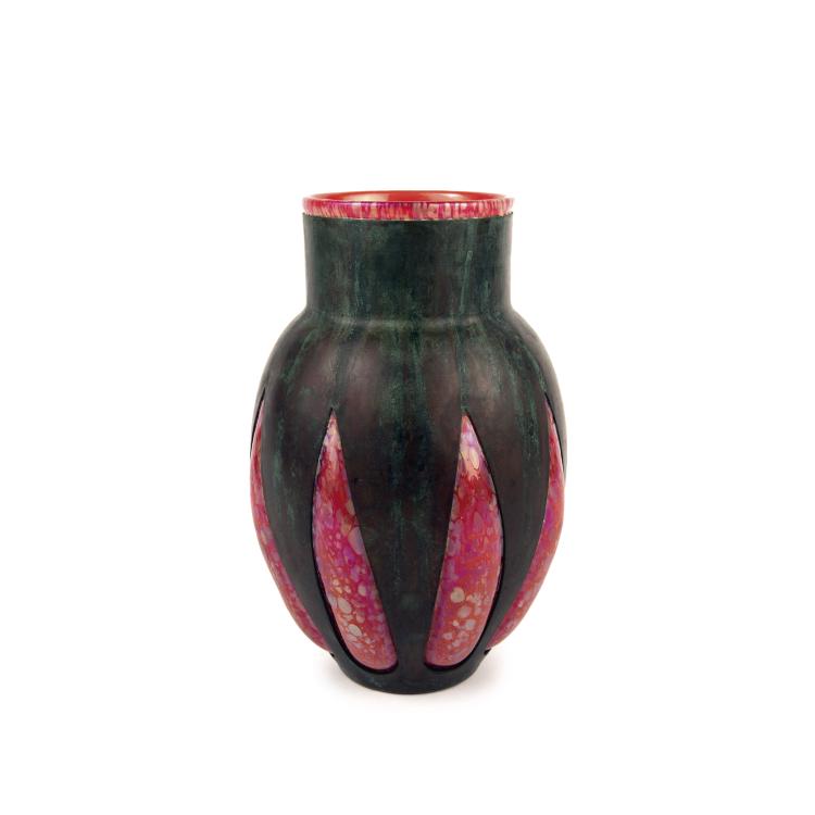 Hauptbild zu Objekt, Vase with copper mounting, c1905, L&ouml;tz Wwe., Klosterm&uuml;hle, 135 289