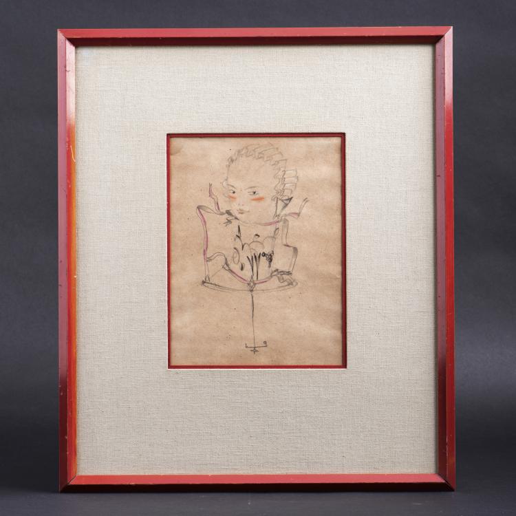 Hauptbild zu Objekt, Woman's head, 1919, Dagobert Peche, 135 638