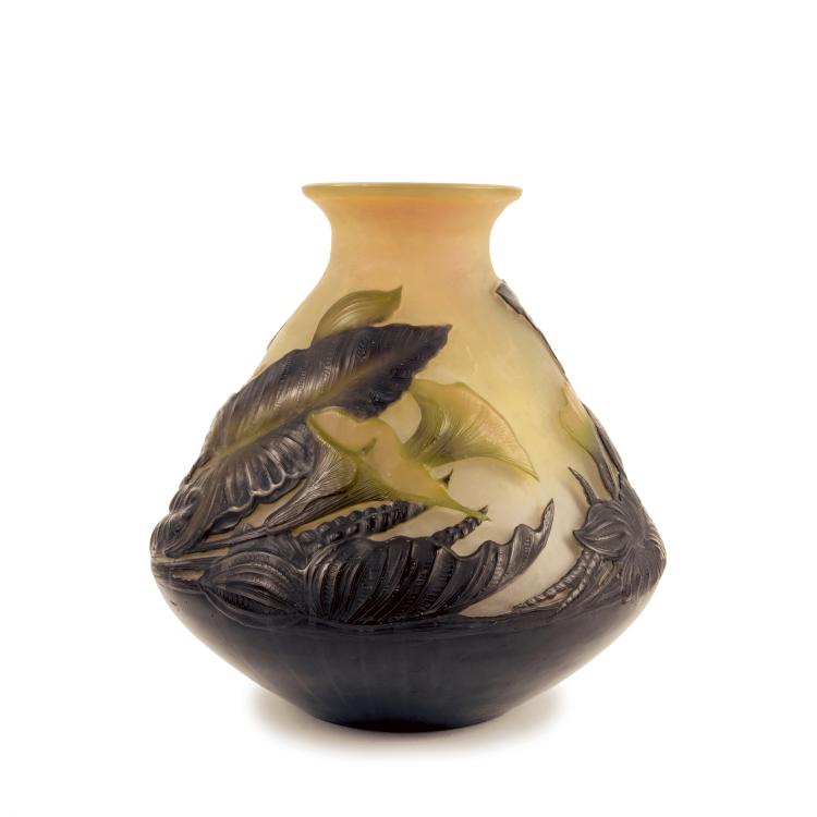 Bild 5 zu Objekt, Rare 'Calla des marais' Souffl&eacute; vase, 1931, Gall&eacute;, Emile, Nancy, 135 165