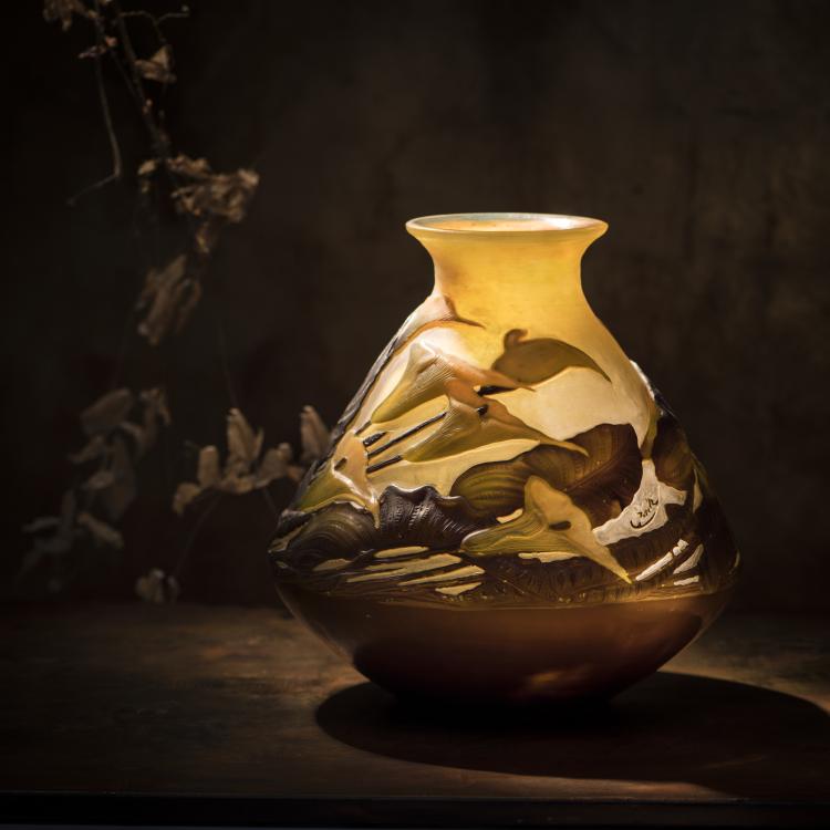 Bild 8 zu Objekt, Rare 'Calla des marais' Souffl&eacute; vase, 1931, Gall&eacute;, Emile, Nancy, 135 165