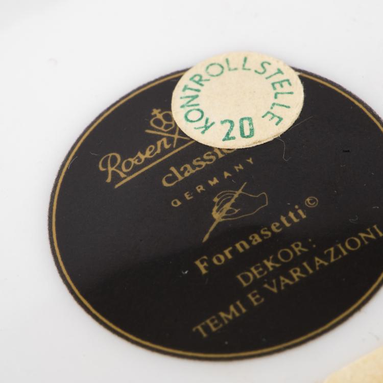 Bild 2 zu Objekt, Zwei Paperweights 'Strumenti da Disegno' und 'Jahresw&uuml;rfel 1999 - Tema e Variazioni' und Schale 'Tema e Variazioni', um 1999, Piero Fornasetti, Fornasetti, Mailand, 137B 515