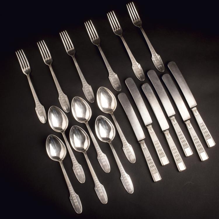 Hauptbild zu Objekt, Speisebesteck '124', um 1902, Peter Behrens, Wellner S&ouml;hne, A., Aue, 135 430