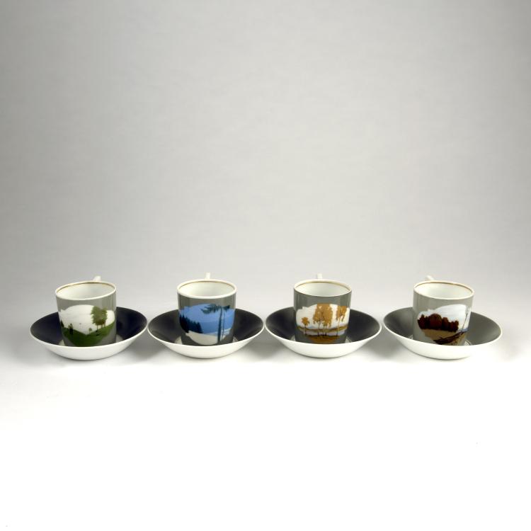 Bild 2 zu Objekt, '65/31' mocha cup with d&eacute;cor '775', c1906, Rudolf Sieck, Nymphenburg, KPM, 135 523