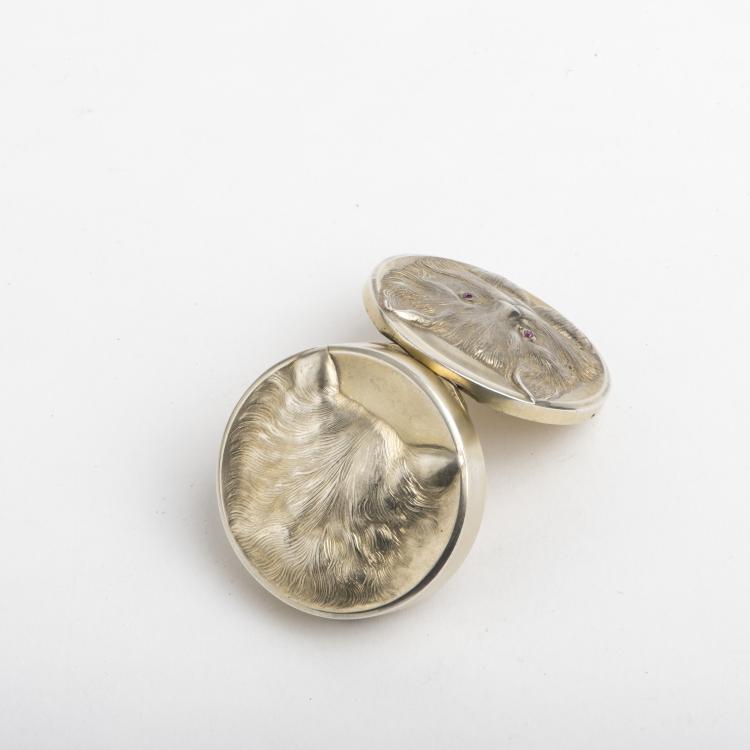 Bild 2 zu Objekt, Pillendose 'Katzenkopf', um 1905, Kuppenheim, Louis, Pforzheim, 135 455