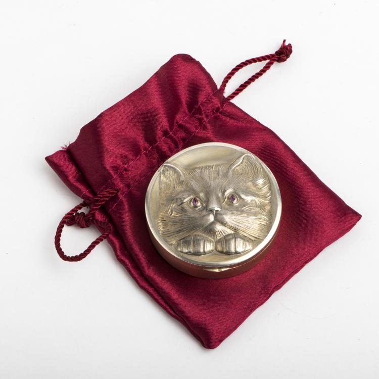 Bild 3 zu Objekt, Pillendose 'Katzenkopf', um 1905, Kuppenheim, Louis, Pforzheim, 135 455