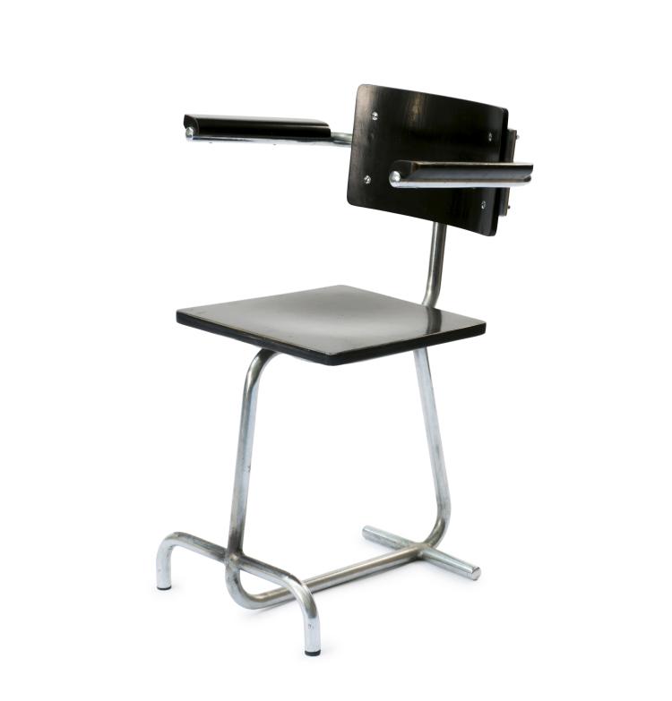 Hauptbild zu Objekt, Armlehnstuhl, um 1935, Gaston Eysselinck, FRATSTA (bis 1936) oder Tubax, Vilvoorde (zugeschrieben), 136A 43