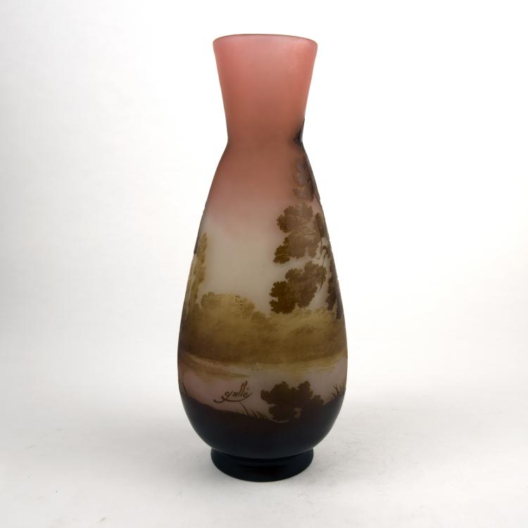 Bild 1 zu Objekt, Vase 'Paysage lacustre', 1908-14, Gall&eacute;, Emile, Nancy, 135 138