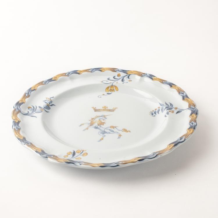 Bild 1 zu Objekt, Zierplatte 'Einhorn', 1878-83, Gall&eacute;, Emile, Nancy, 135 562