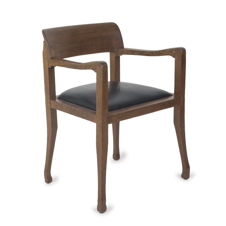 Hauptbild zu Objekt, Armlehnstuhl, Modell f&uuml;r das Wohnzimmer des Hauses W. Otto, Bremen, 1898, Richard Riemerschmid, Vereinigte Werkst&auml;tten, M&uuml;nchen, 135 615