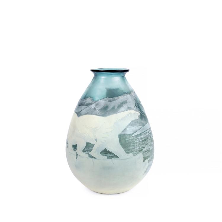 Hauptbild zu Objekt, Vase 'Ours blancs sur la Banquise' 1925-30, Gall&eacute;, Emile, Nancy, 135 164