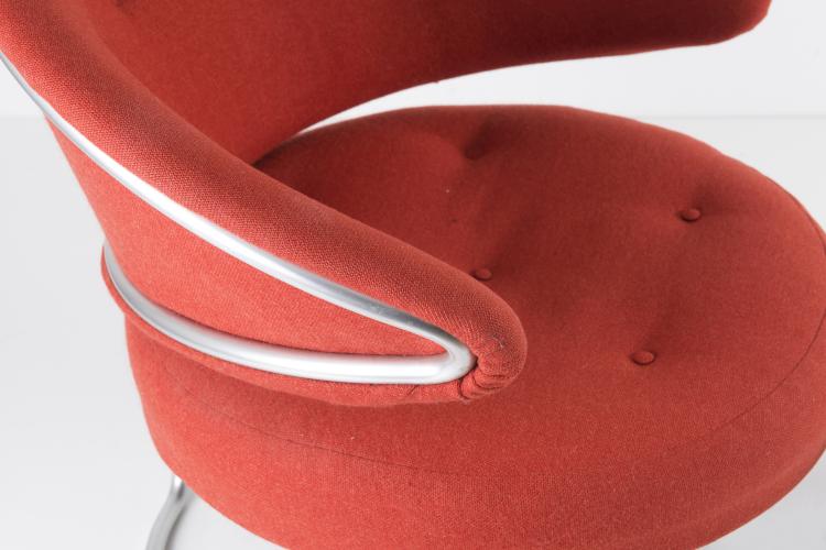 Bild 1 zu Objekt, Easy chair with ottoman, c1964, Grete Jalk, Hansen, Fritz, Aller&oslash;d; Unika Vaev, D&auml;nemark, 137A 179