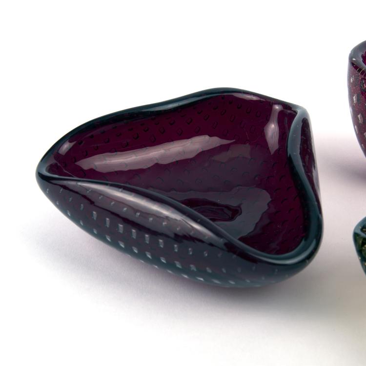 Bild 8 zu Objekt, Acht Schalen 'A bolle', 'A bollicine' und 'Sommerso a bollicine', um 1935-50, Carlo Scarpa, Venini & C., Murano, 137C 615