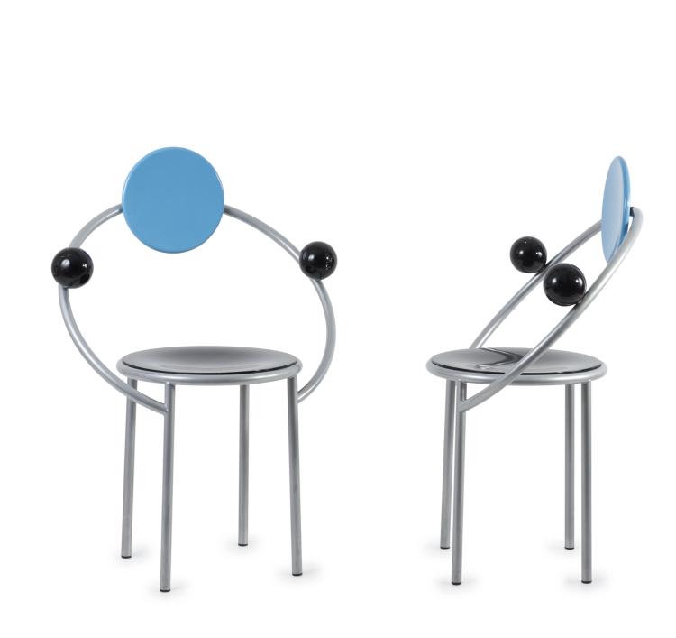 Hauptbild zu Objekt, Two 'First' chairs, 1983, Michele De Lucchi, Memphis, Mailand, 136A 169