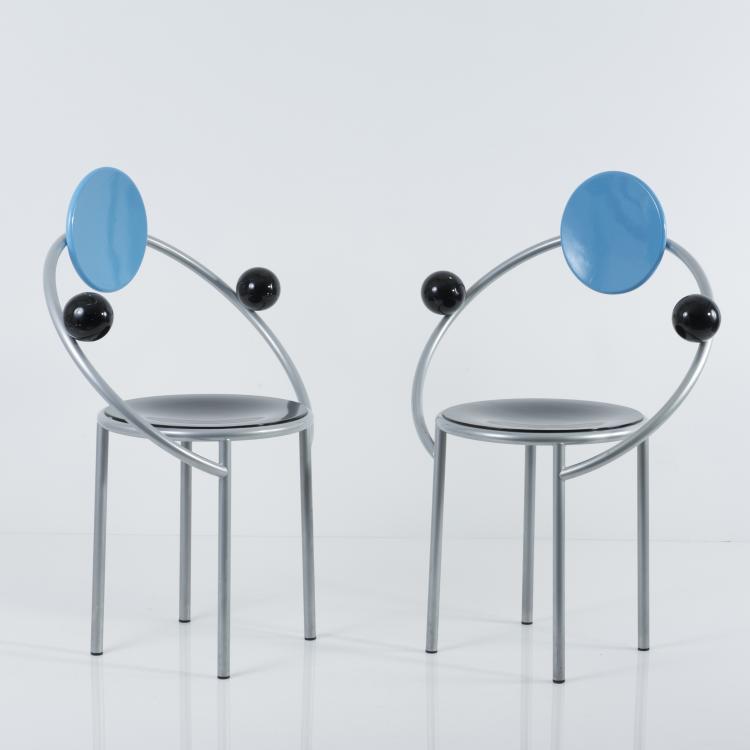 Bild 1 zu Objekt, Two 'First' chairs, 1983, Michele De Lucchi, Memphis, Mailand, 136A 169