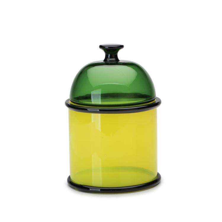 Hauptbild zu Objekt, Deckelgef&auml;&szlig; 'Faliera', 1974, Ettore Sottsass, Vertreria Vistosi, Murano, 136A 150