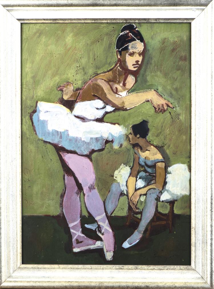 Hauptbild zu Objekt, 'T&auml;nzerinnen - Probe', 1950/1960er Jahre , Werner B&uuml;rger, 136B 3