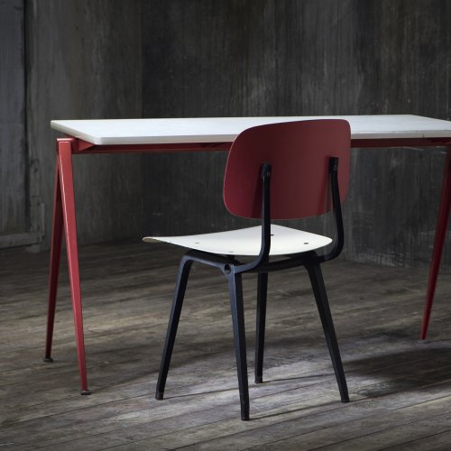 'Pyramid' desk, 1960, 'Revolt' chair, 1954