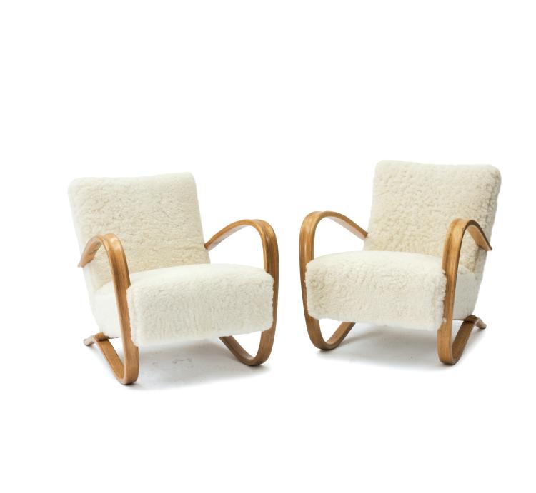 Hauptbild zu Objekt, Two 'H 269' easy chairs, 1930/40s, Jindřich Halabala, Thonet Mundus, Tschechoslowakei (zugeschrieben), 137B 236