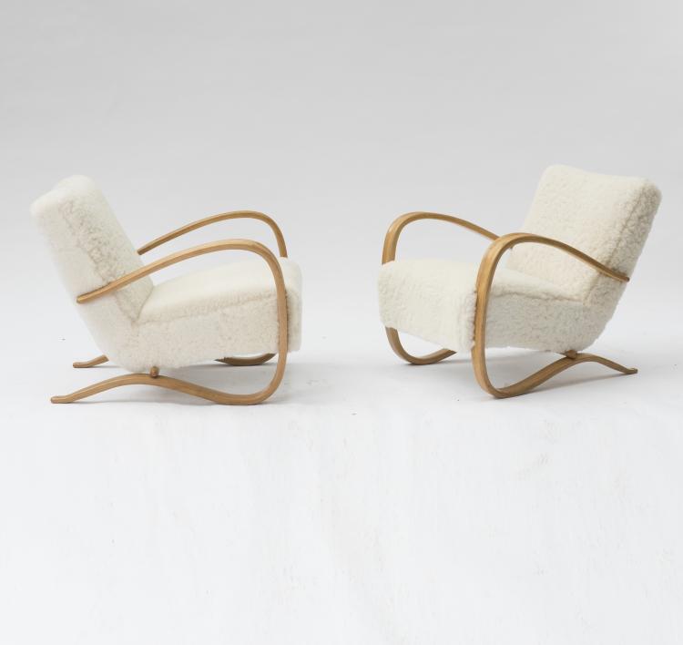 Bild 1 zu Objekt, Two 'H 269' easy chairs, 1930/40s, Jindřich Halabala, Thonet Mundus, Tschechoslowakei (zugeschrieben), 137B 236