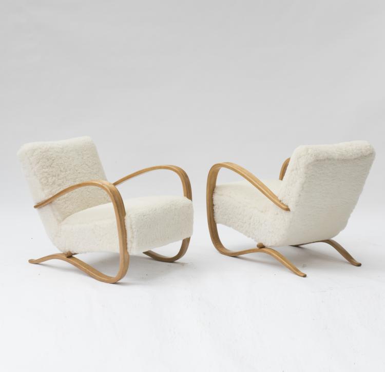 Bild 2 zu Objekt, Two 'H 269' easy chairs, 1930/40s, Jindřich Halabala, Thonet Mundus, Tschechoslowakei (zugeschrieben), 137B 236