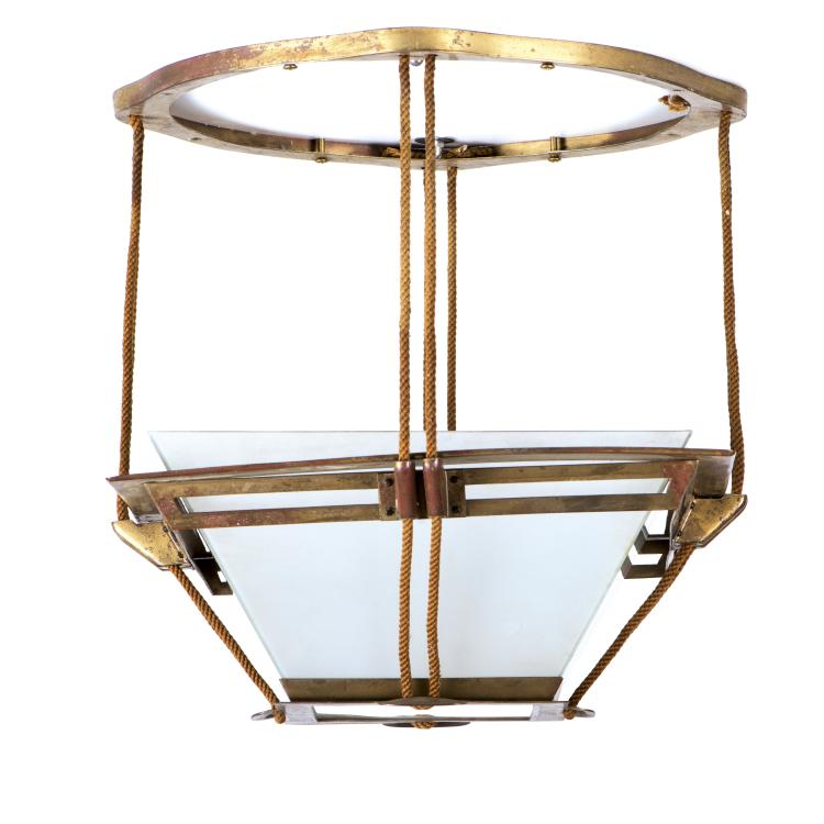 Hauptbild zu Objekt, Ceiling light, c. 1911, Henry van de Velde, Bergner, Otto, Berka; Seyffart, Otto, Altenburg, 136A 14