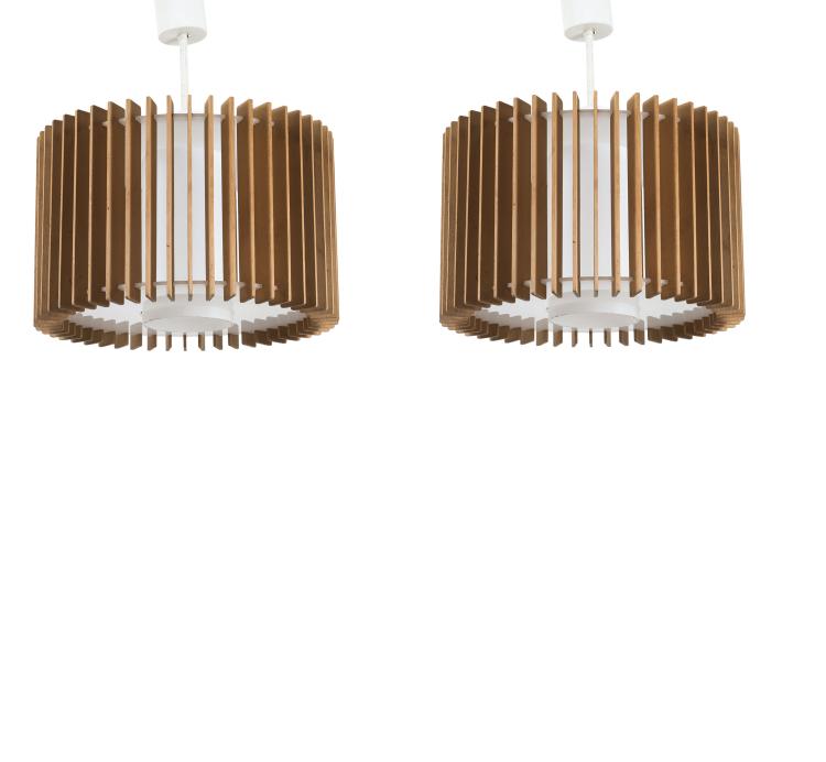 Hauptbild zu Objekt, Zwei Deckenleuchten 'T 485', 1960er Jahre, Hans-Agne Jakobsson, Jakobsson, Hans Agne, Markaryd, 137A 167