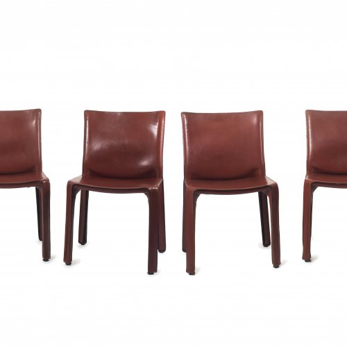 Six 'Cab 412' chairs, 1977