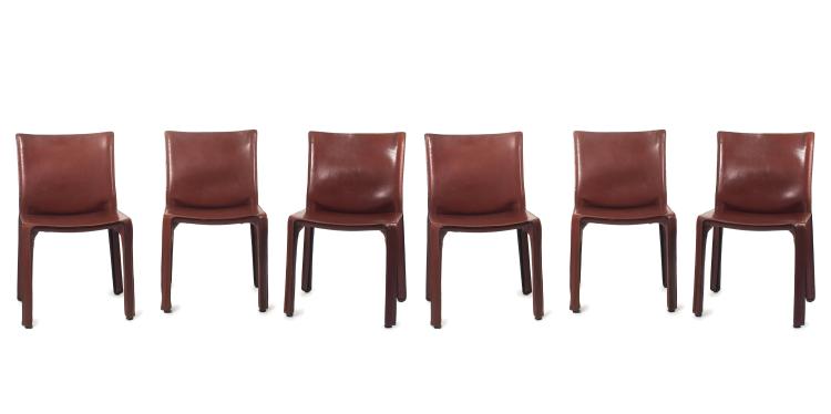 Hauptbild zu Objekt, Six 'Cab 412' chairs, 1977, Mario Bellini, Cassina, Mailand, 136A 125