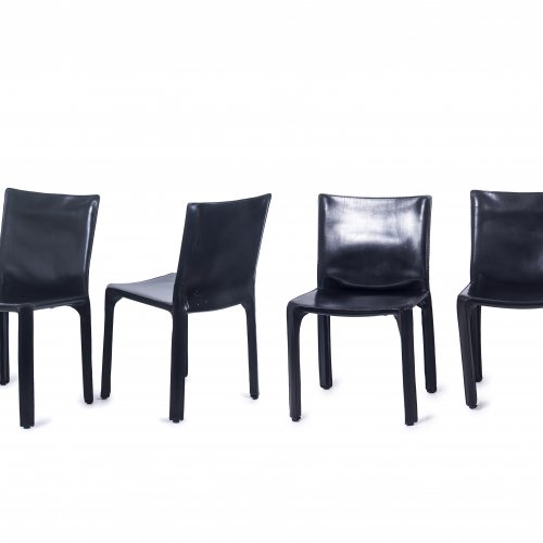 Six 'Cab 412' chairs, 1977