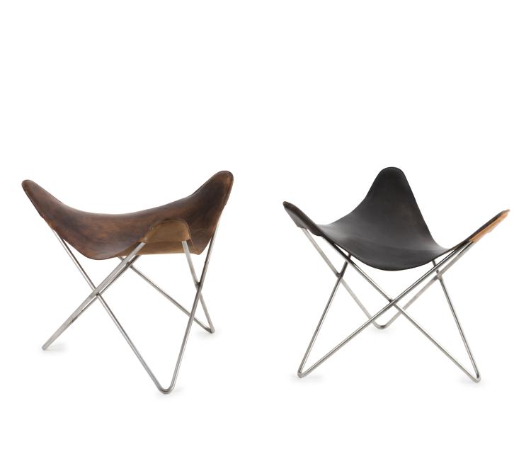 Hauptbild zu Objekt, Two 'Bat' - 'Butterfly' stools, c1952, Jorge Ferrari-Hardoy, Nordiska Kompaniet, 137B 274