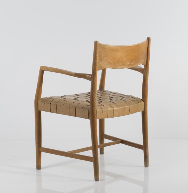 Bild 6 zu Objekt, Armlehnstuhl 'R&aring;dhusstol', 1941, Planm&oslash;bel, Aarhus, 137A 35