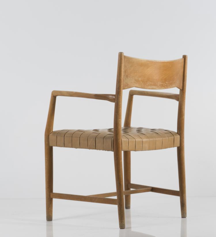 Bild 7 zu Objekt, Armlehnstuhl 'R&aring;dhusstol', 1941, Planm&oslash;bel, Aarhus, 137A 35