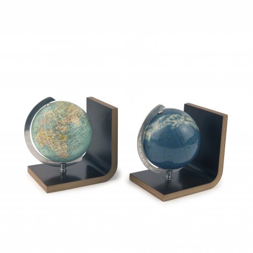 Two 'Globe' bookends, 1950s