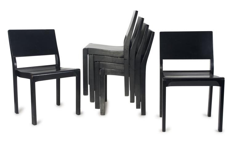 Hauptbild zu Objekt, Sechs Stapelst&uuml;hle '611', 1929, Alvar Aalto, Artek, Helsinki, 137A 9