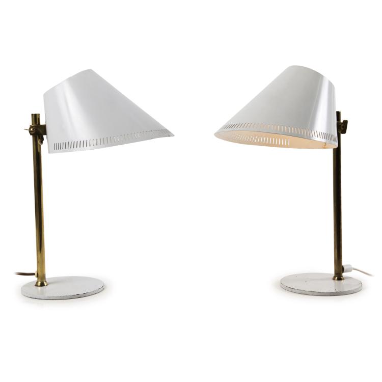 Hauptbild zu Objekt, Zwei Tischleuchten '9227', um 1950, Paavo Tynell, Idman Oy, Helsinki, 137A 41