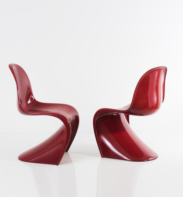 Bild 2 zu Objekt, Zwei St&uuml;hle 'Panton Chair', 1962/67, Verner Panton, Fehlbaum AG, Weil am Rhein, 137A 174