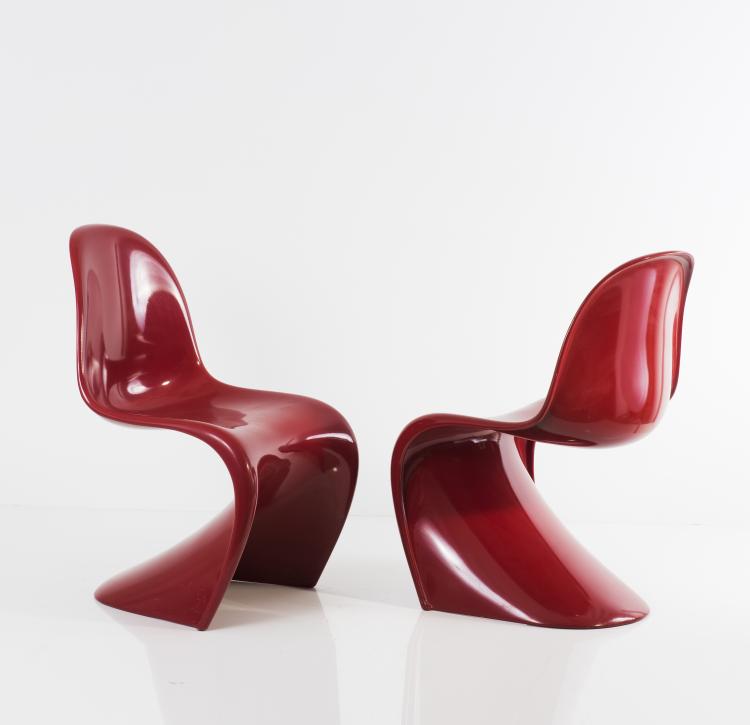 Bild 3 zu Objekt, Zwei St&uuml;hle 'Panton Chair', 1962/67, Verner Panton, Fehlbaum AG, Weil am Rhein, 137A 174