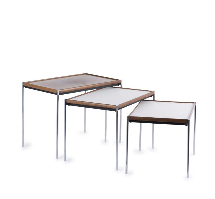 Hauptbild zu Objekt, Stapelbare Satztische '125', 1965, L&auml;mmle & Co., Illerzell, 137B 438
