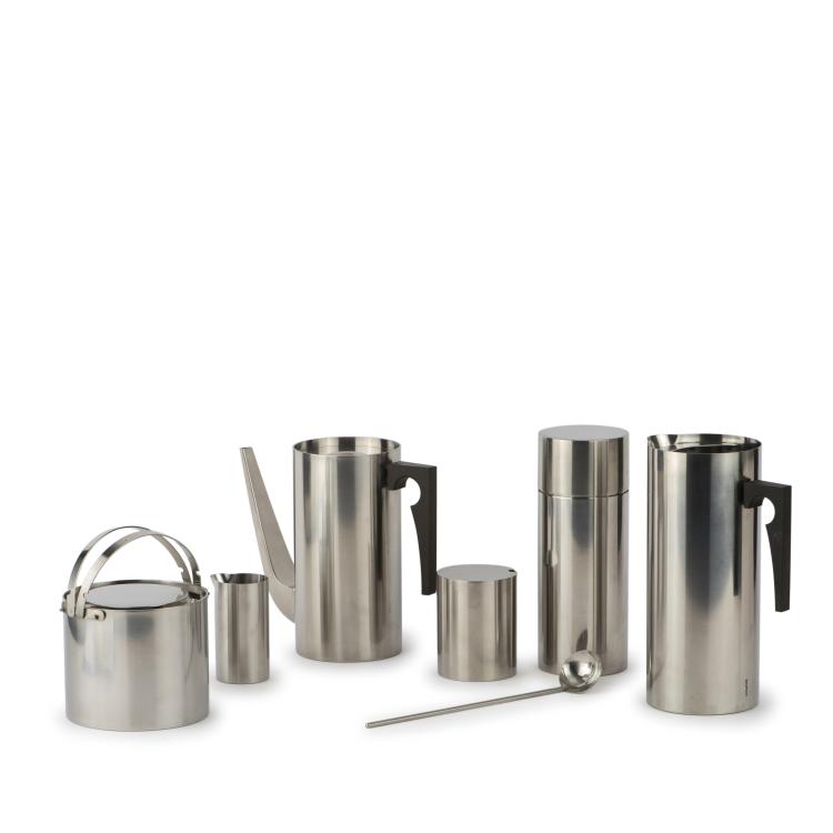 Hauptbild zu Objekt, Sieben Kaffee- und Barteile 'Cylinda Line', 1967, Arne Jacobsen, Stelton, Gentofte, 137A 140