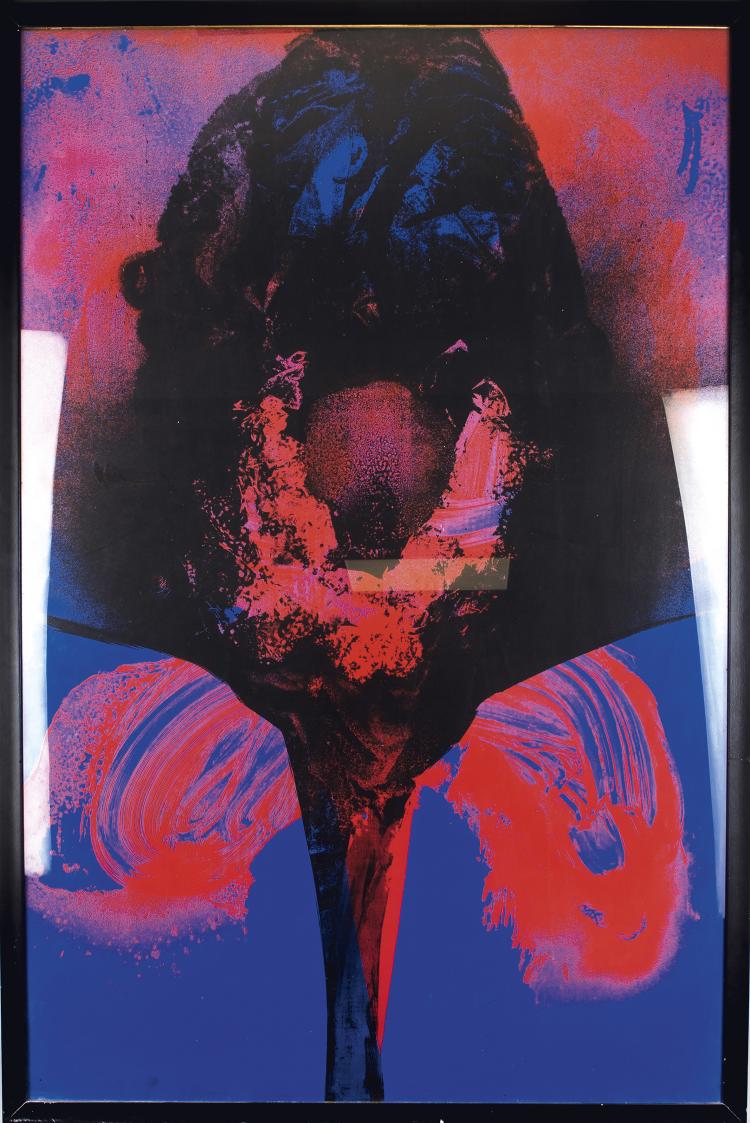 Hauptbild zu Objekt, Untiteld (Abstract Composition in Red, Blue and Black), 1972, Otto Piene, 136B 98