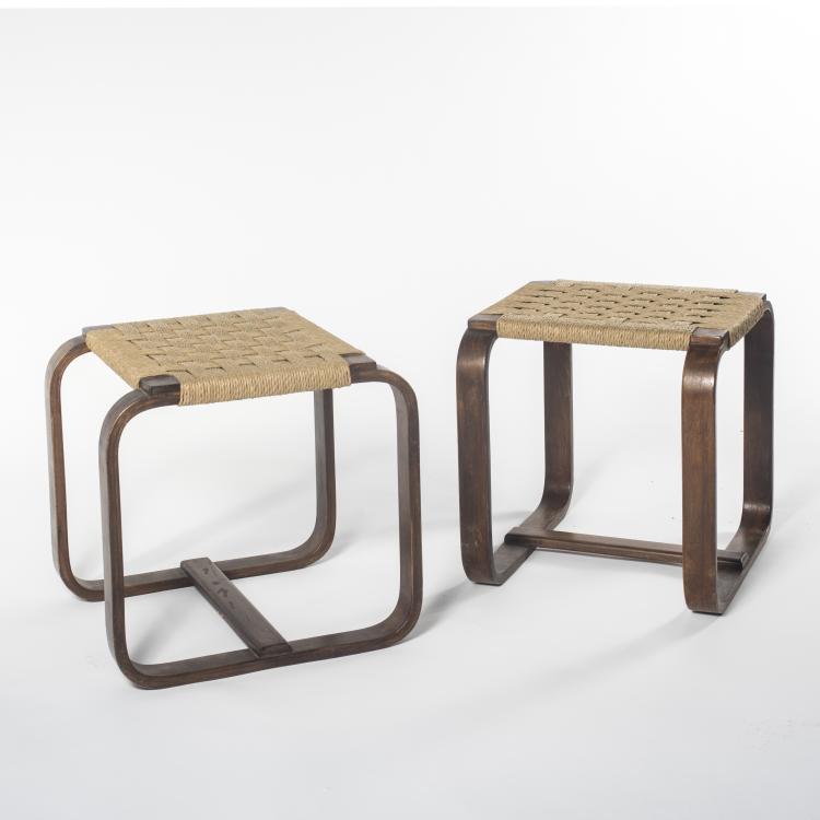 Bild 1 zu Objekt, Two 'Bocconi' stools, c1939, Giuseppe Pagano Pogatschnig, Maggioni, Gino, Varedo, 136A 95