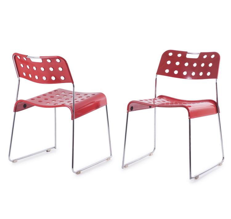 Hauptbild zu Objekt, Zwei Stapelst&uuml;hle 'Omstack', 1970, Rodney Kinsman, Bieffeplast, Padua, 137B 477