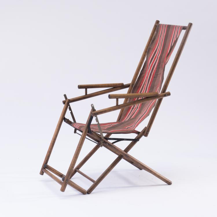Bild 1 zu Objekt, Folding lawn chair, 1930s, Assfalg, Z&uuml;rich, 139B 225