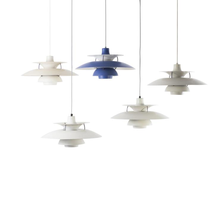 Hauptbild zu Objekt, Five 'PH-5' ceiling lights, 1957, Poul Henningsen, Poulsen, Louis, Kopenhagen, 137A 76