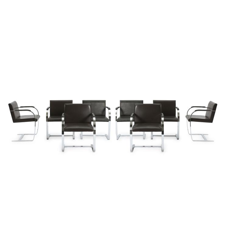 Hauptbild zu Objekt, Eight 'Brno' armchairs, 1929/30, Ludwig Mies van der Rohe, Knoll International, New York, 137B 225