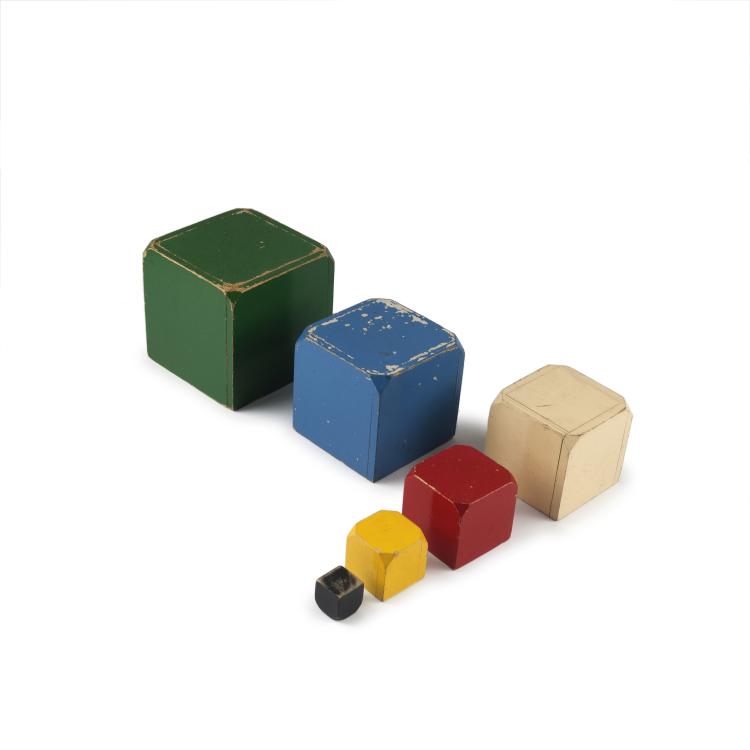 Hauptbild zu Objekt, W&uuml;rfelbaukasten '856', um 1959, ADO, Berg en Bosch, Apeldoorn, Niederlande, 137B 393