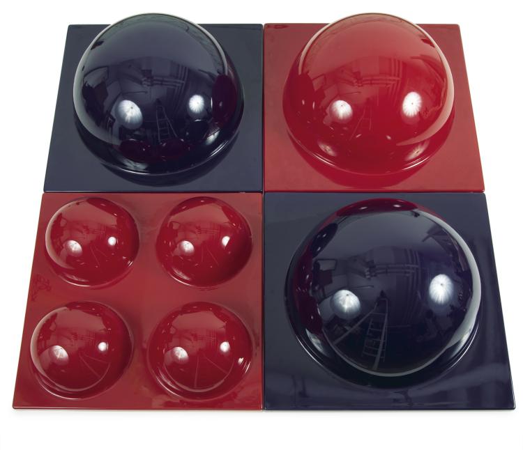 Hauptbild zu Objekt, Vier Wandelemente f&uuml;r die Visiona II, 1969/70, Verner Panton, Horlacher, Schweiz (zugeschrieben), 137A 195