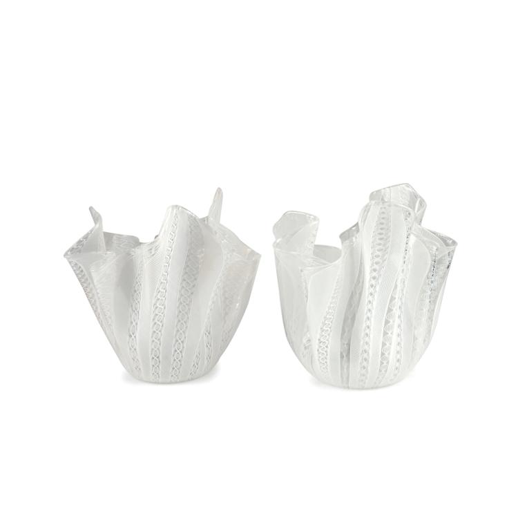 Hauptbild zu Objekt, Two 'Fazzoletto zanfirico' vases, 1949/50, Fulvio Bianconi, Venini & C., Murano, 137C 632