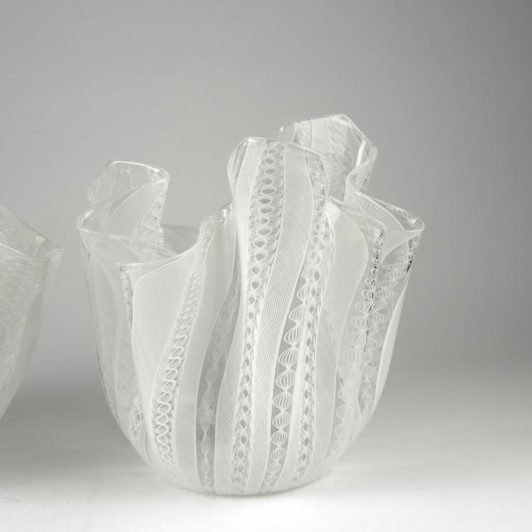 Bild 1 zu Objekt, Two 'Fazzoletto zanfirico' vases, 1949/50, Fulvio Bianconi, Venini & C., Murano, 137C 632